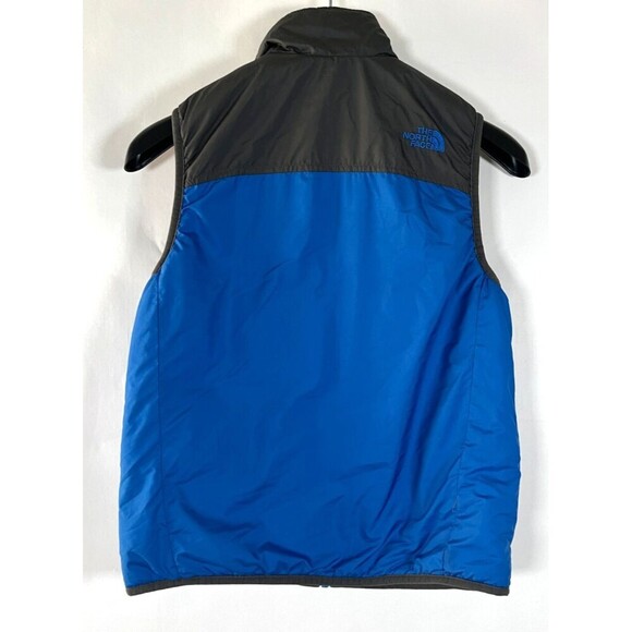 North Face Reversible Vest Medium 10-12 Fleece Lined Blue Gray Gorpcore‎ Camping - Picture 4 of 12